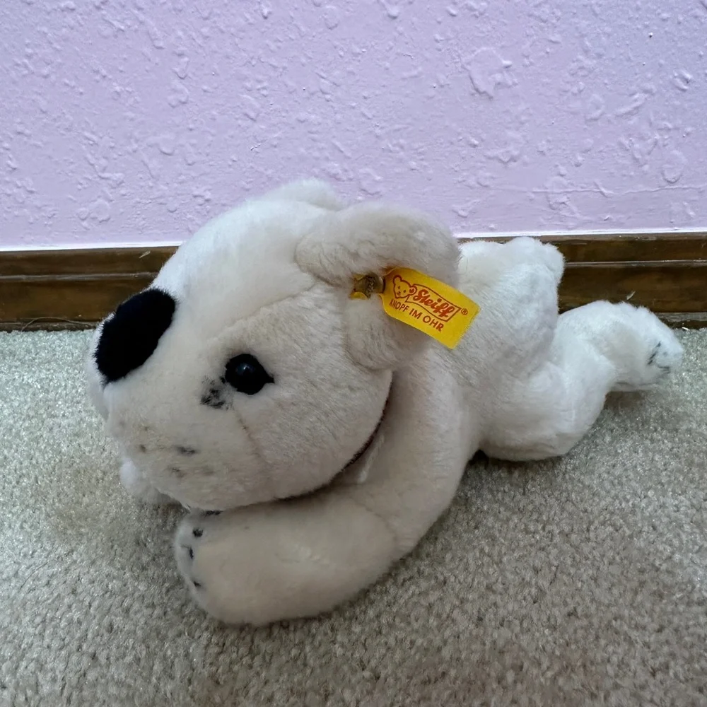 Steiff American Kennel Club White French Bulldog Plush 8” Purebred Stuffed Toy